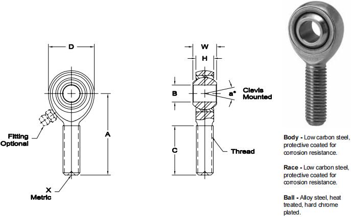 AURORAMB-M6關(guān)節(jié)軸承圖紙